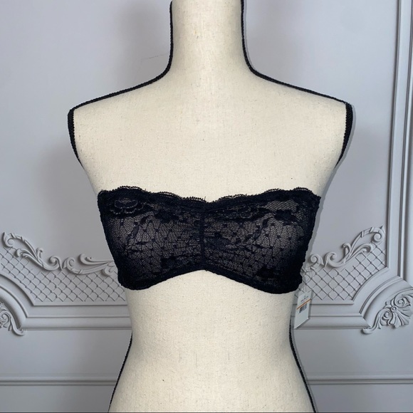 Free People Black Lace Strappy Bandeau | Size S or M - Picture 2 of 12